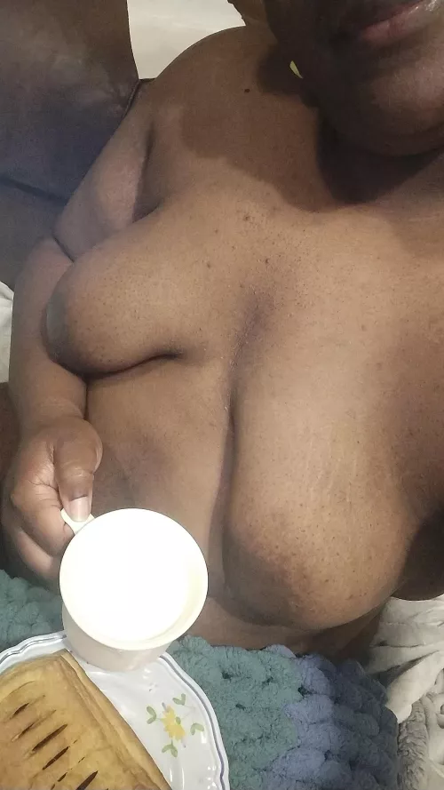 Enjoying an evening treat