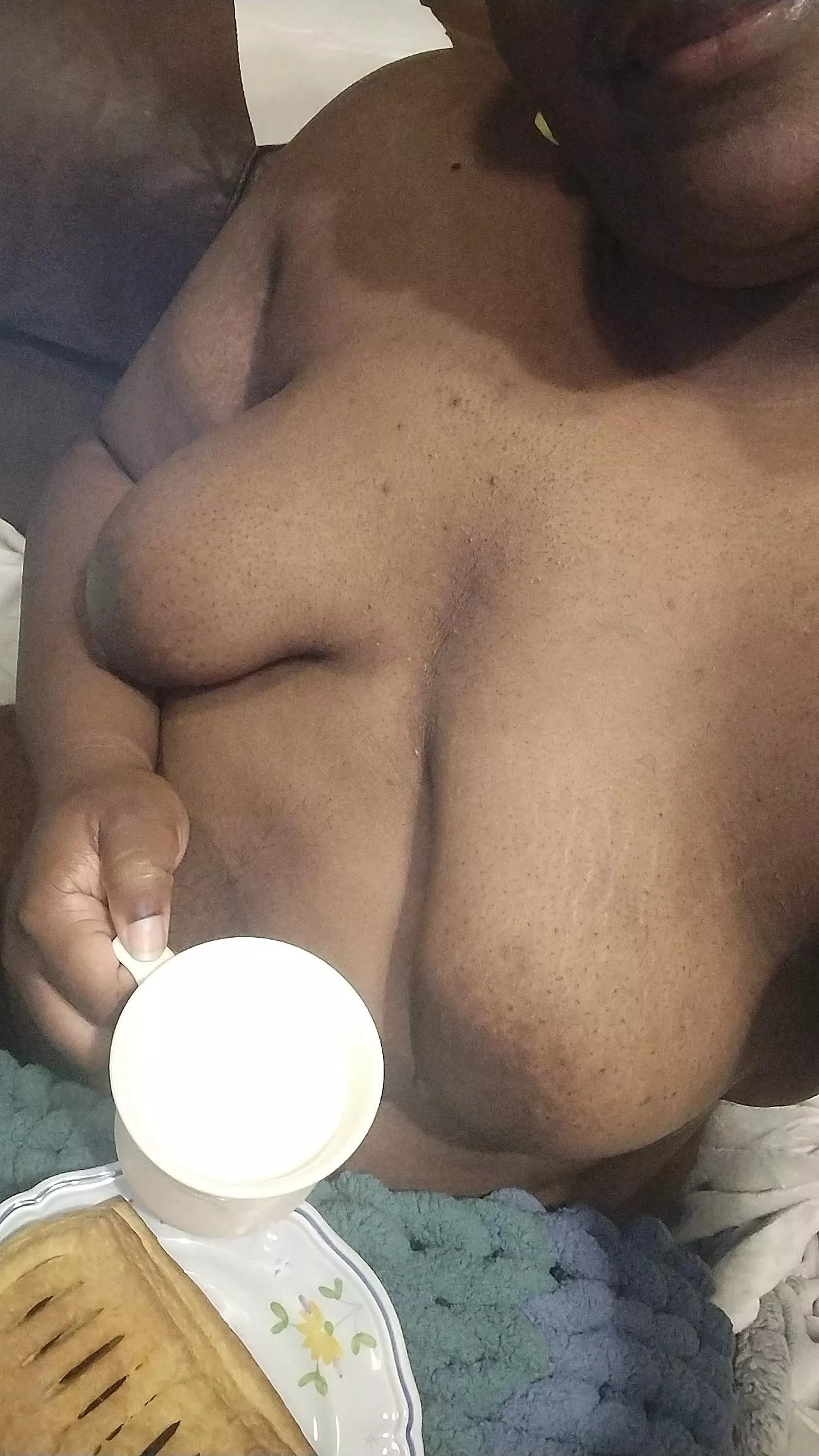 Enjoying an evening treat