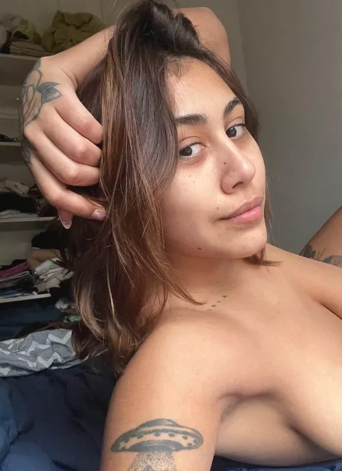 feeling a bit tired and hot today so i took off my clothes