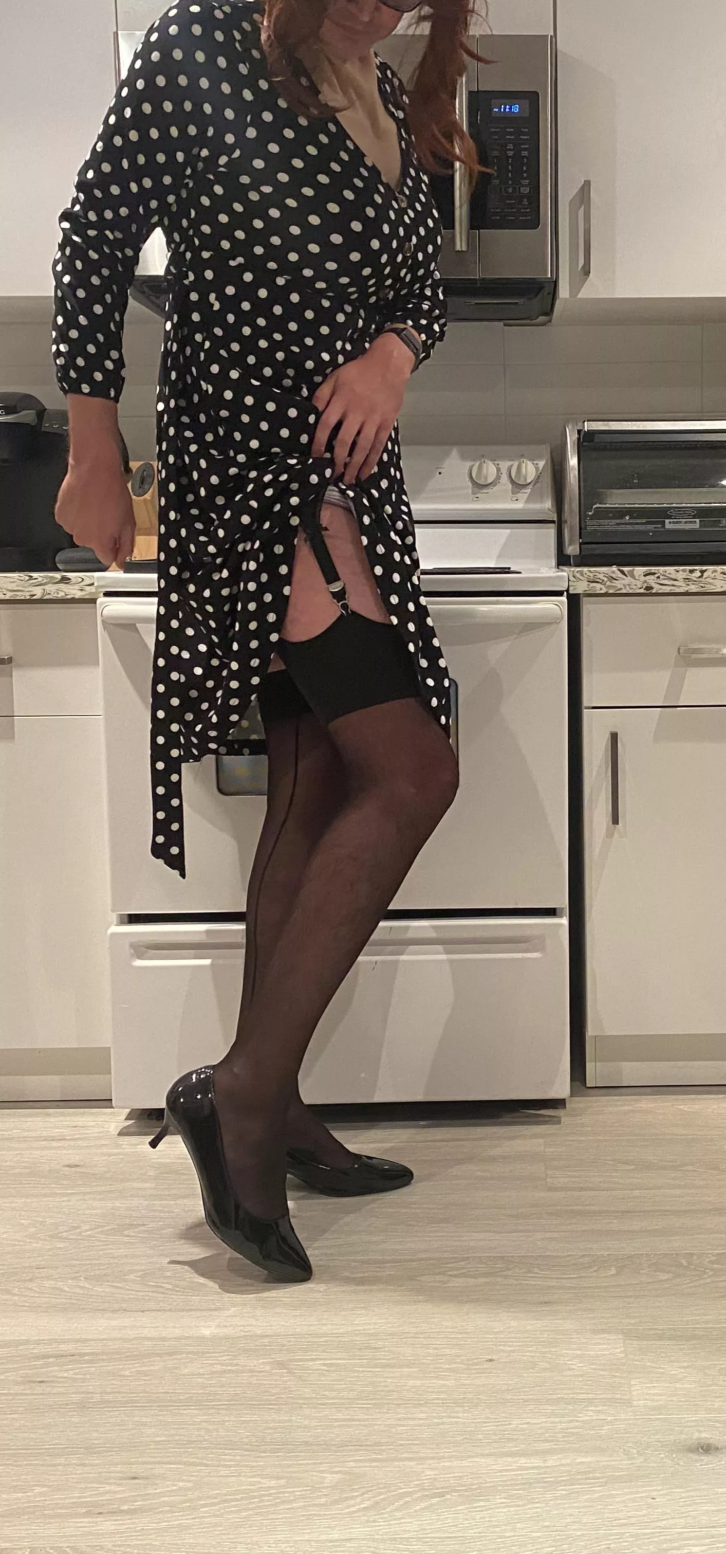 first  time  with stockings and garters 