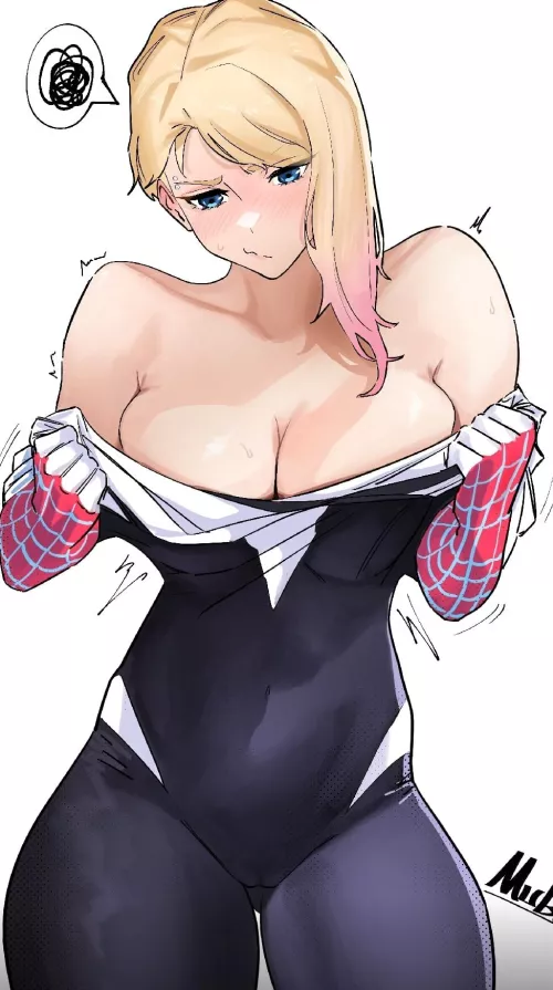 Gwen trying to figure out how can she do this 