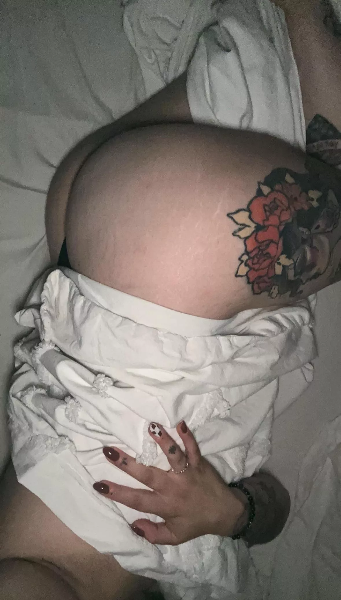 I hope my wedding ring doesn't bother you...