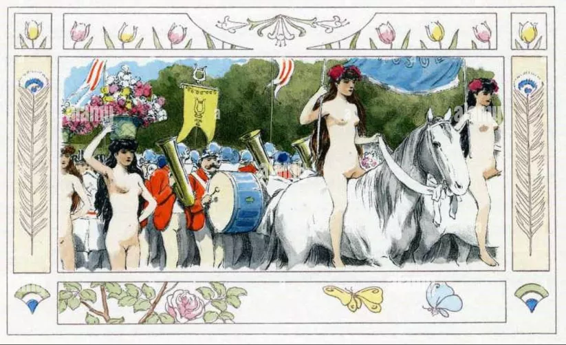 Illustration by Pierre Vidal for ''Les Aventures du Roi Pausole'' by Pierre Louÿs, 1906