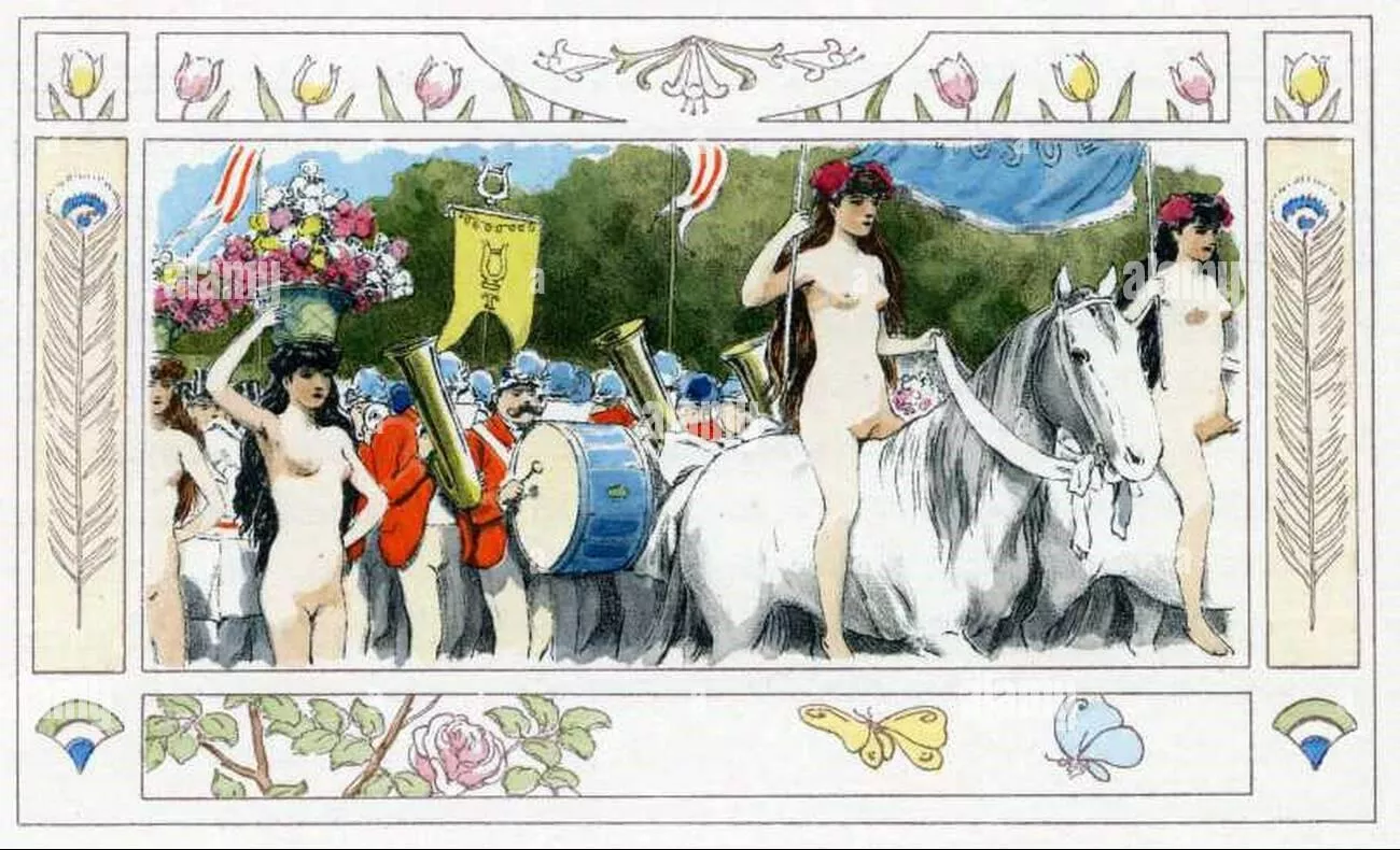 Illustration by Pierre Vidal for ''Les Aventures du Roi Pausole'' by Pierre Louÿs, 1906