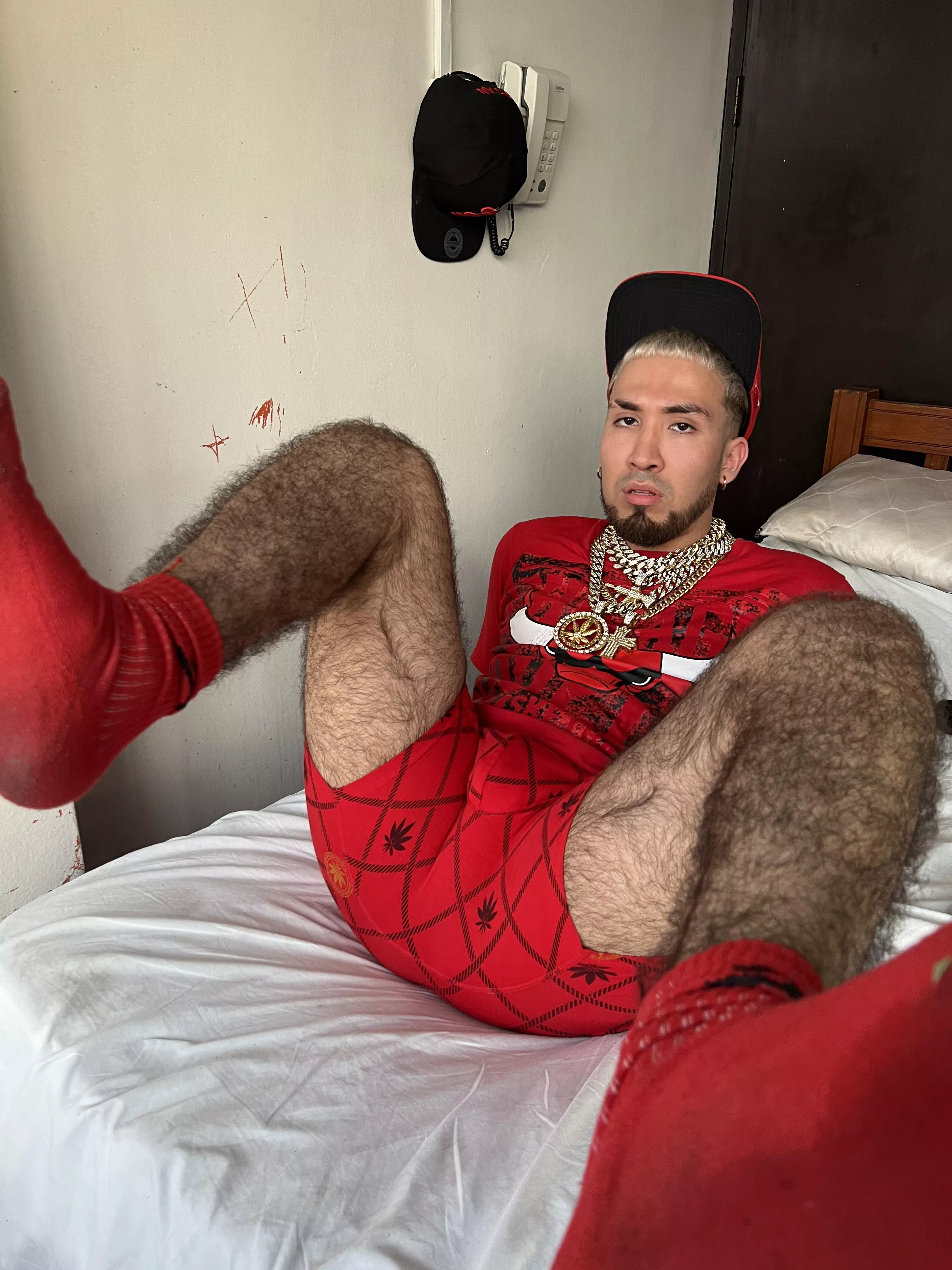 I'm selling this red underwear and it reeks just from spreading my legs haha