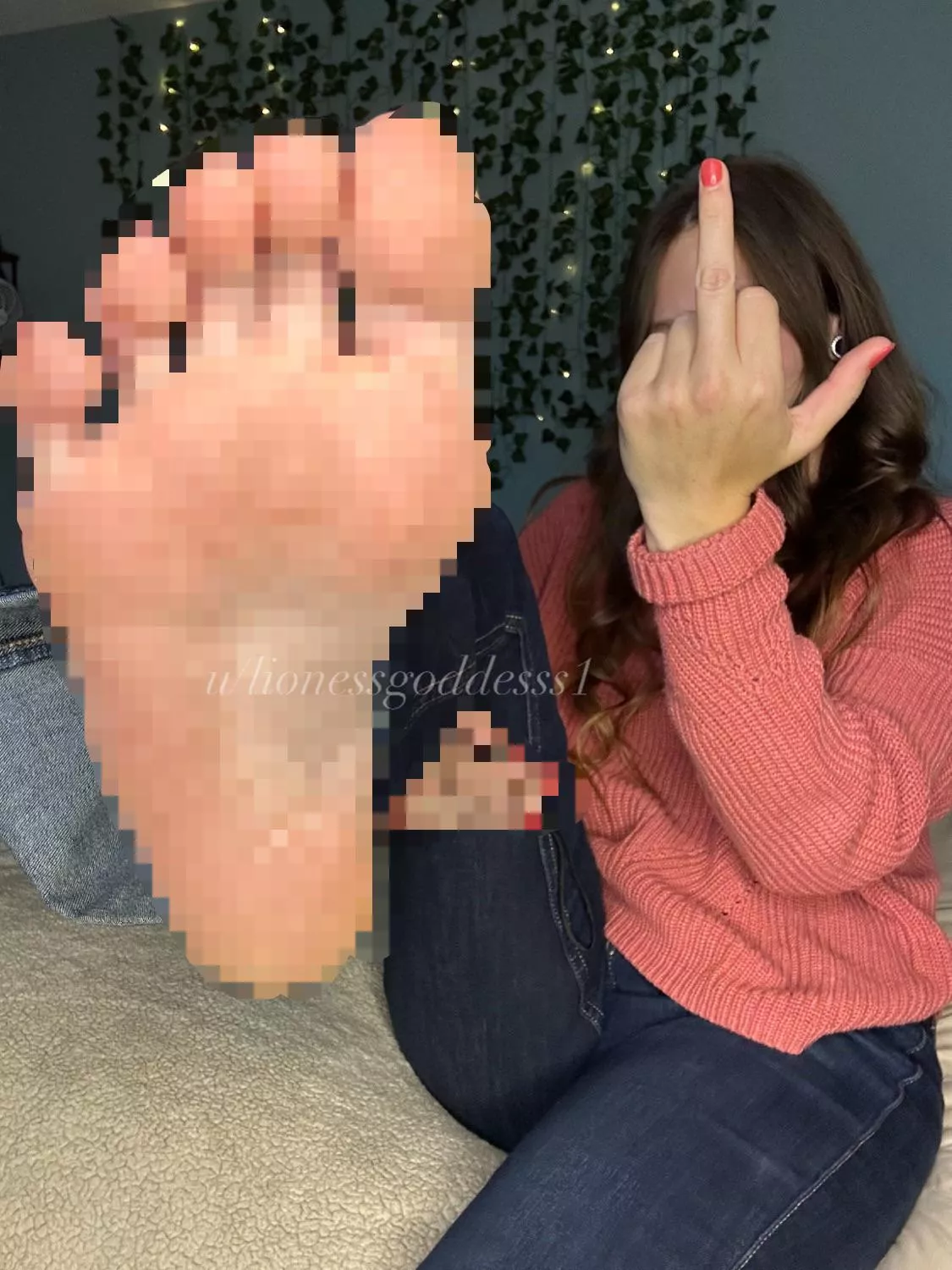 Just a flip off for you. The rest is off limits. Enjoy your denial.