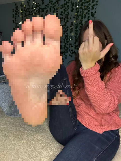 Just a flip off for you. The rest is off limits. Enjoy your denial.