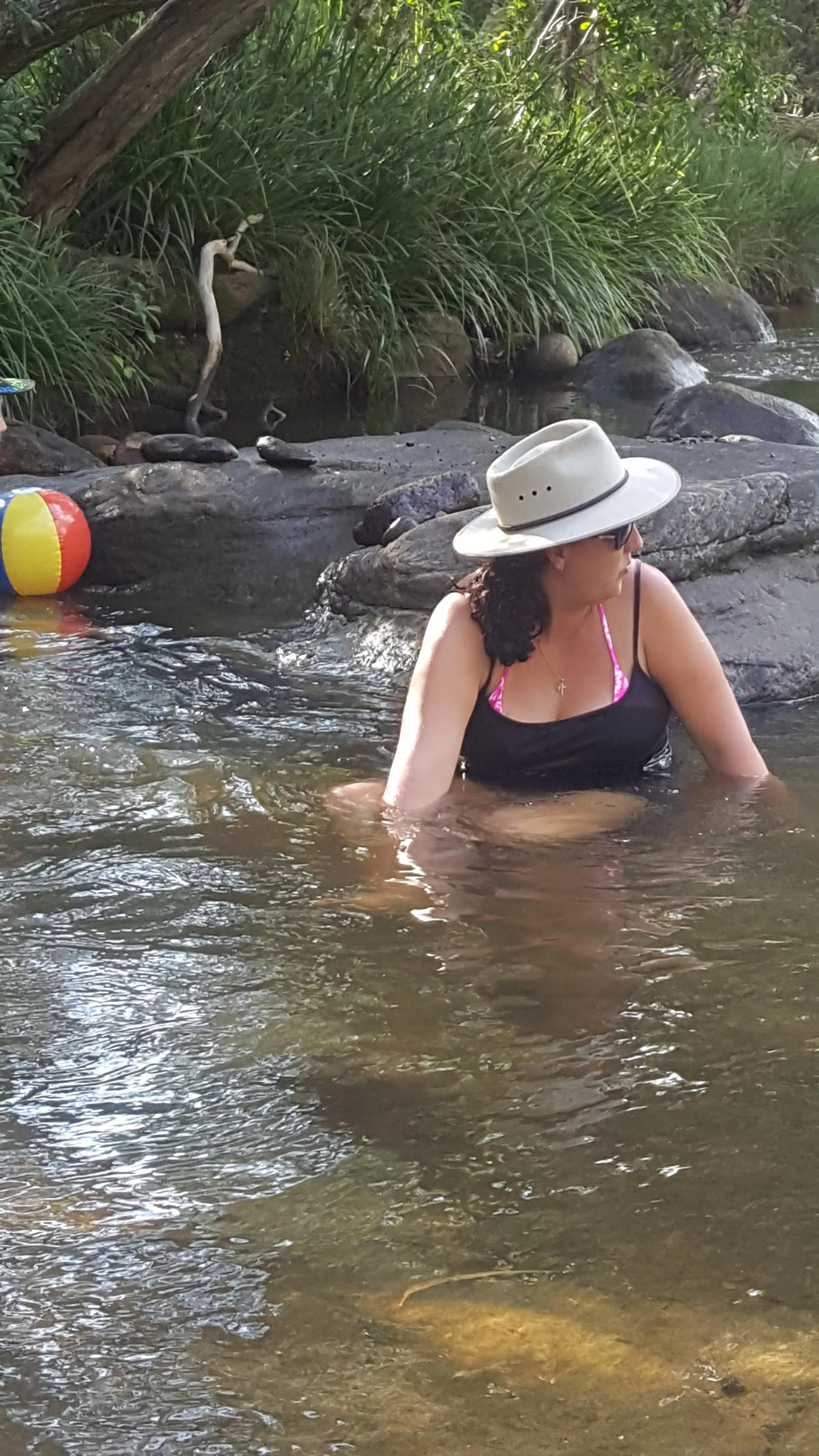 Just had to go down to the creek today to cool off . So hot today 🥵