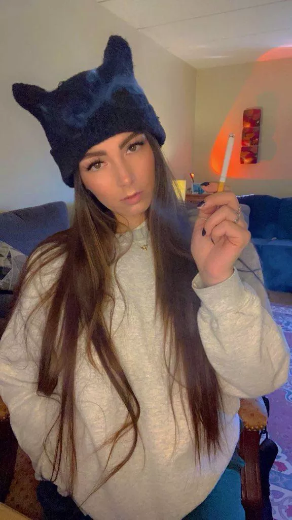 Lighting up while ignoring you 