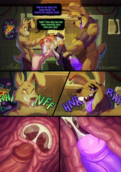 (mmmf) The nightguards will have to work hard to satisfy these two bunnies (@K_JukesNSFW)