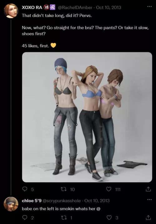 Rachel, Max and Chloe - Social Media Strip Tease (CrookedCranny)