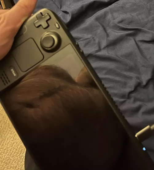 Showing my fur through my steam deck lol