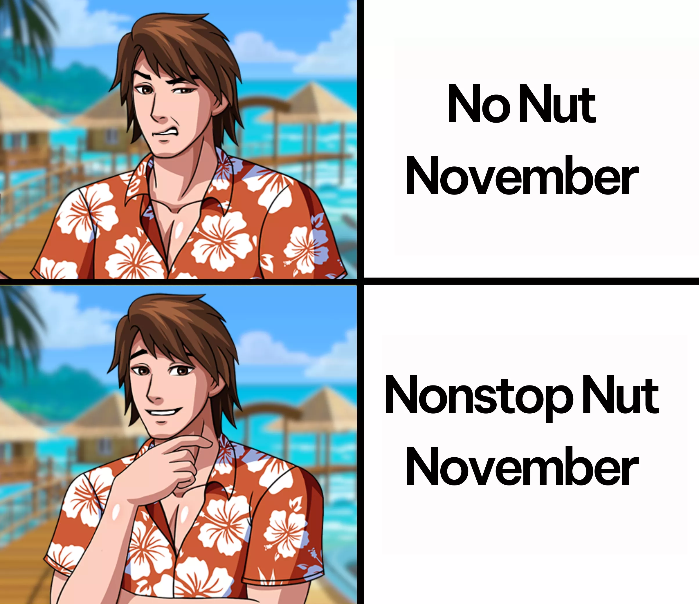 what game will make you lose no nut november instantly? 