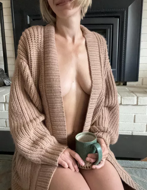 A cozy sweater and cup of coffee is almost all I need