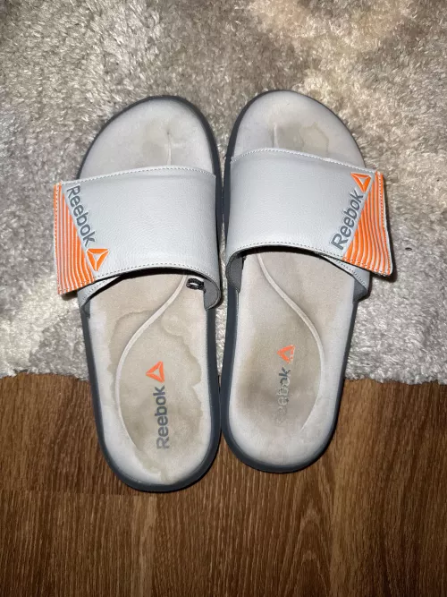 Cumstained Reebok slides