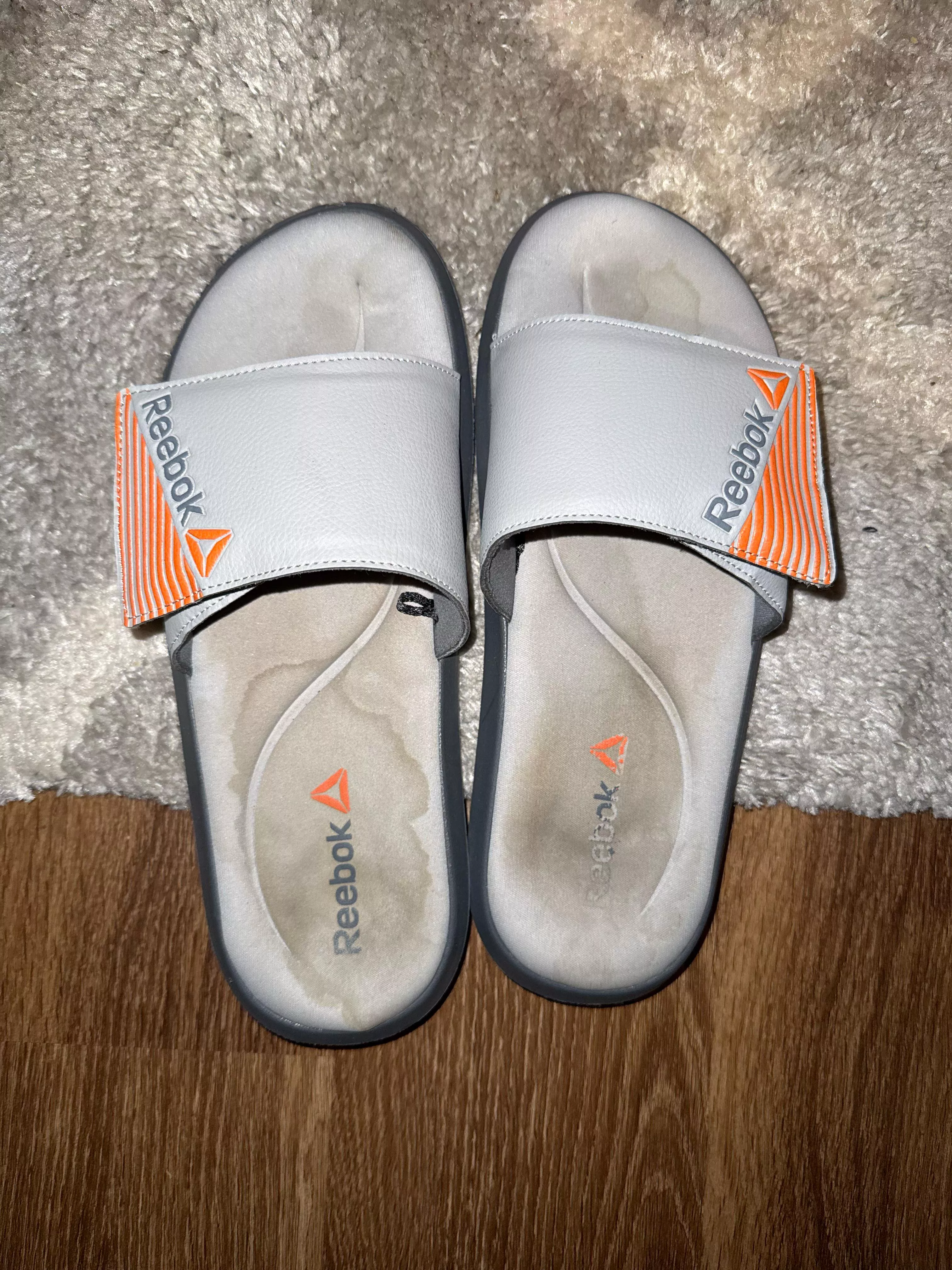 Cumstained Reebok slides