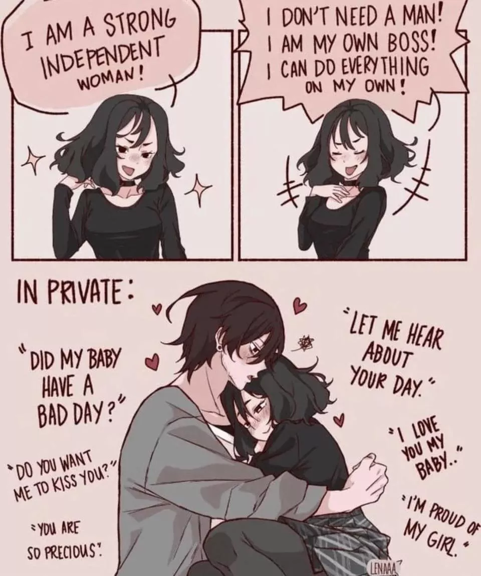 Even the strongest of babies need daddy to take care of them~