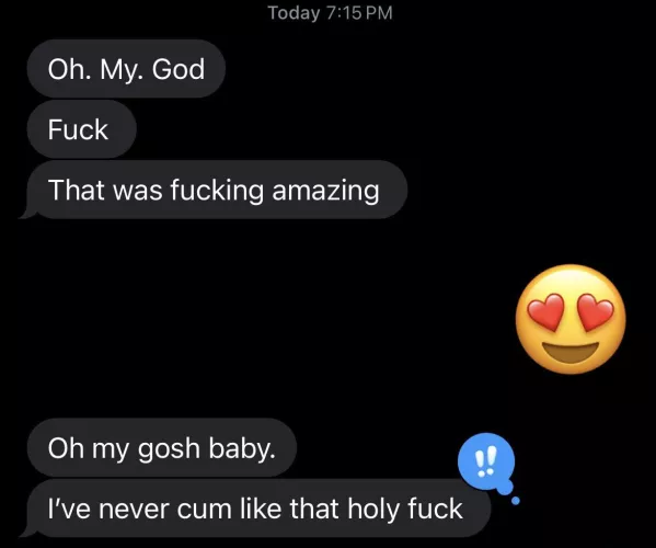 My hotwife sent this from their hotel room right after they fucked - “Ive never cum like that. Holy fuck!”
