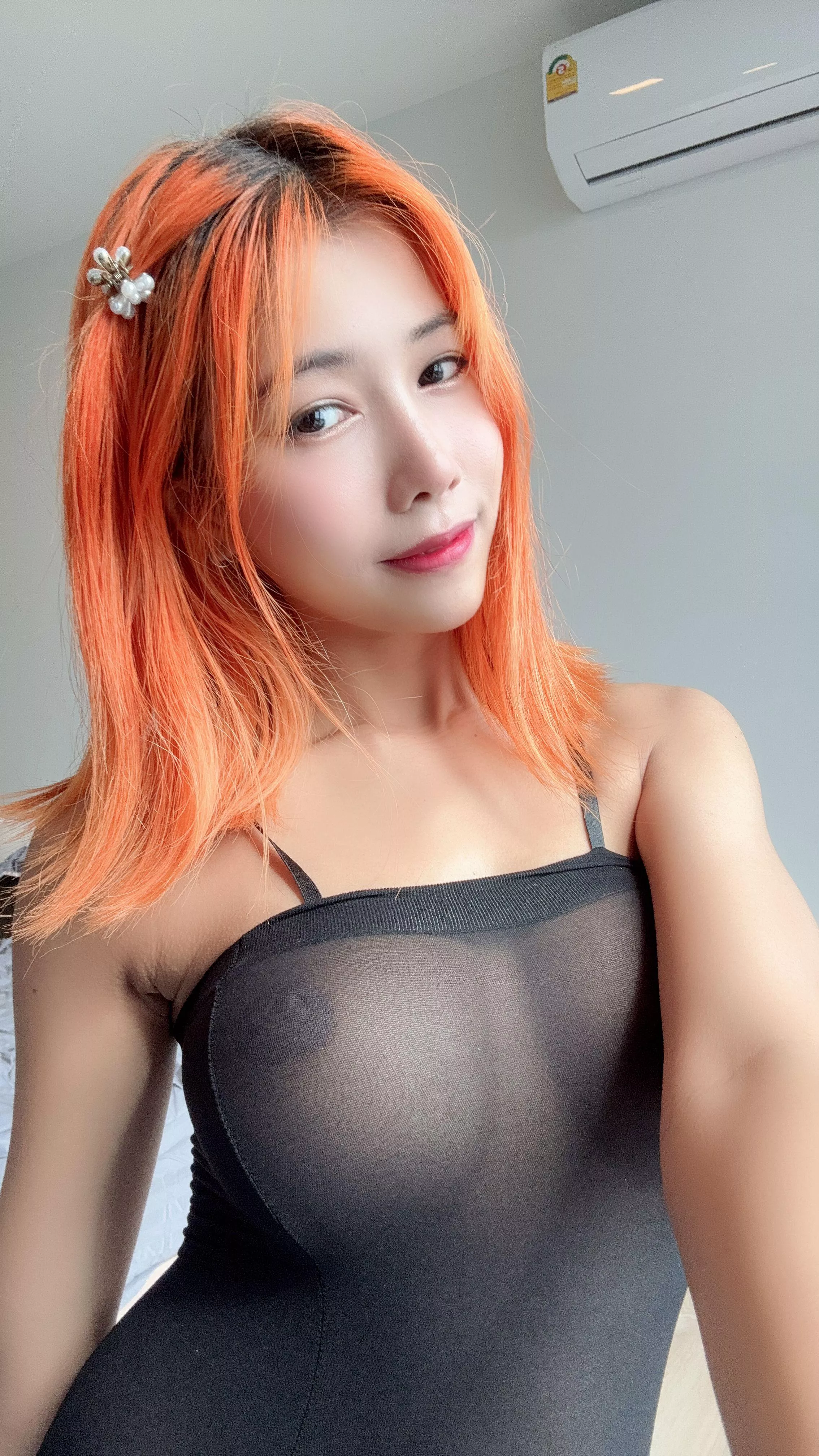 My see-thru nylon is so cute