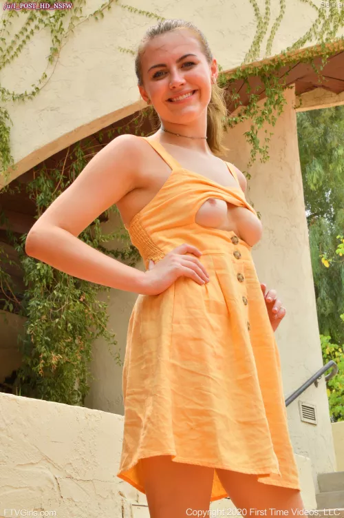 Orange you glad this dress has a window? | extra in comment