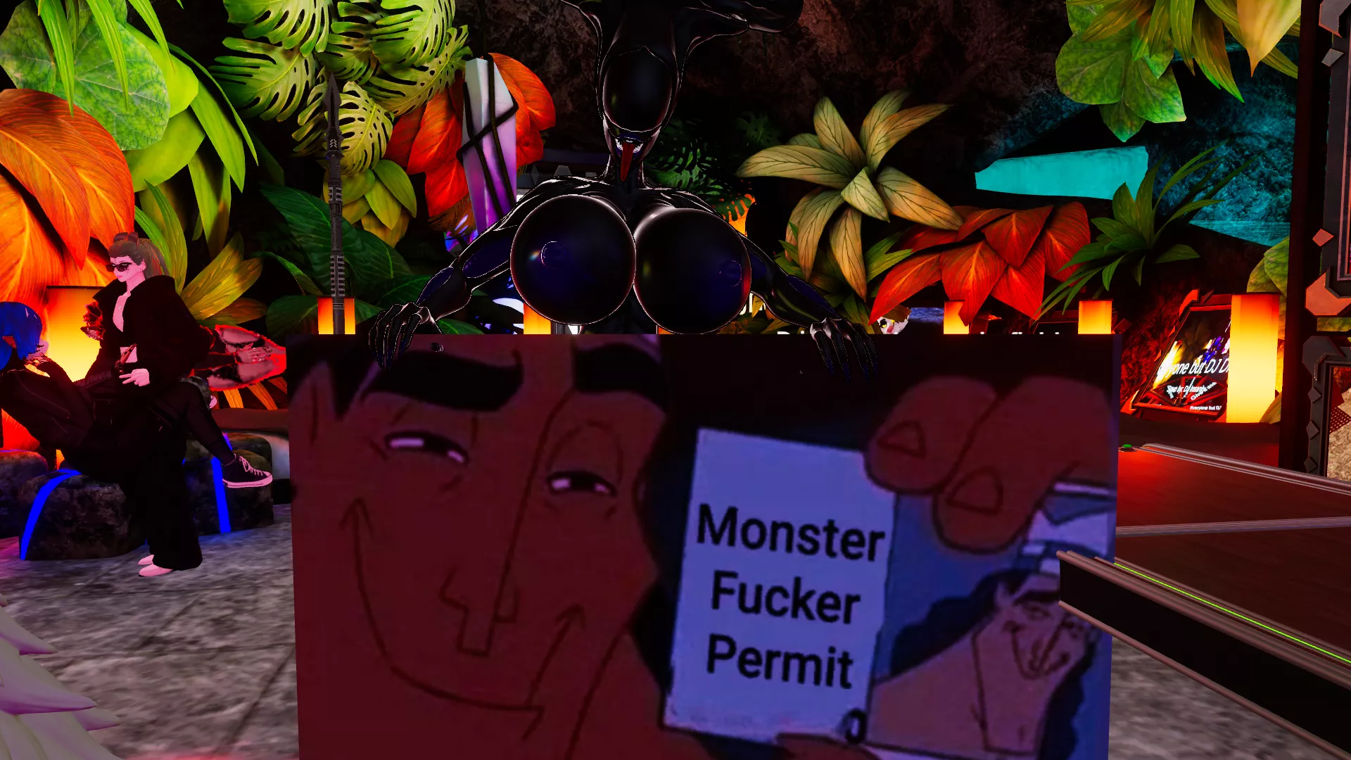 Saw this at a lewd party in VRChat the other night. Had to share here with you wonderful people! X3