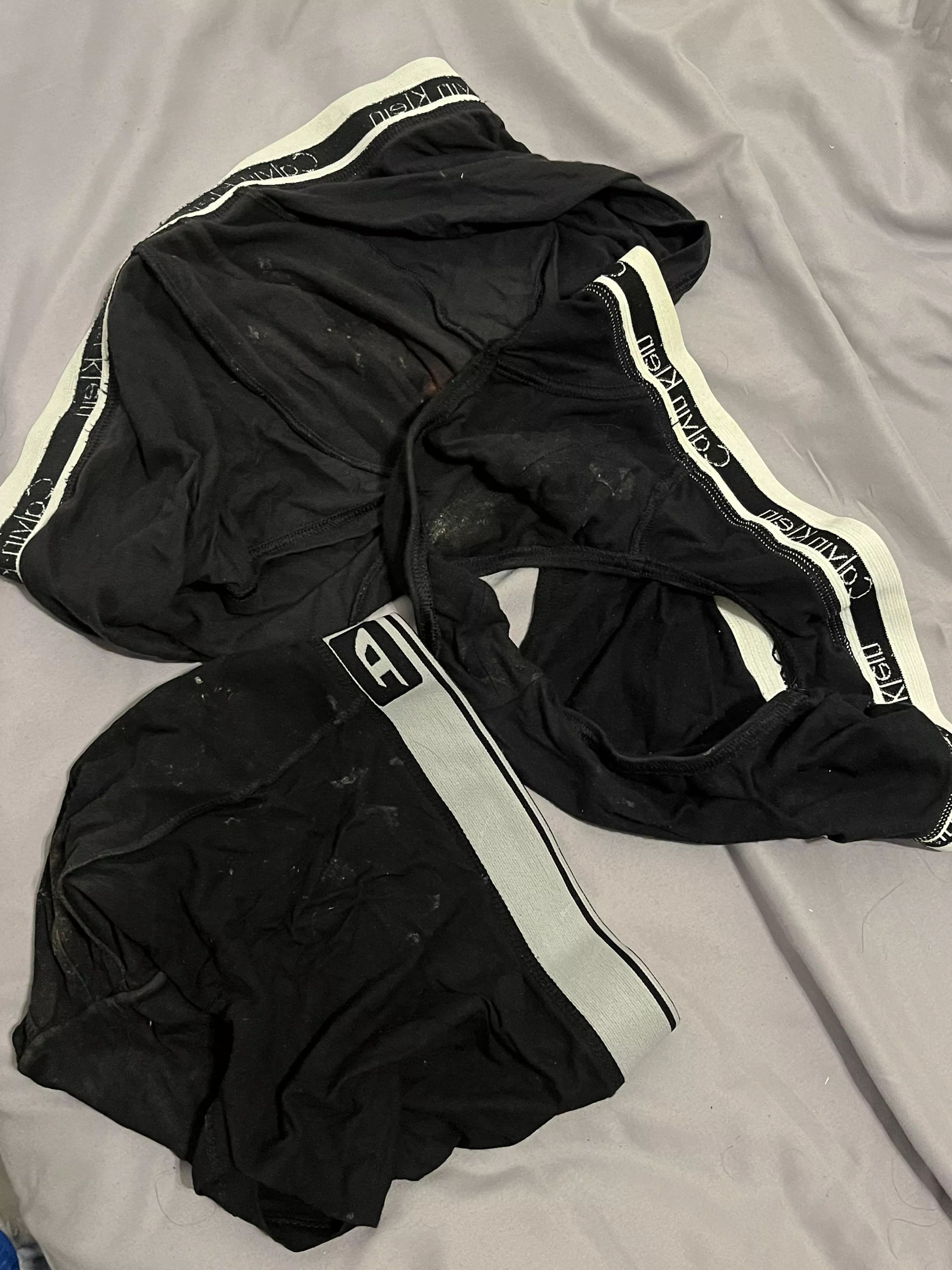 sharing some cumstained briefs before i wash them