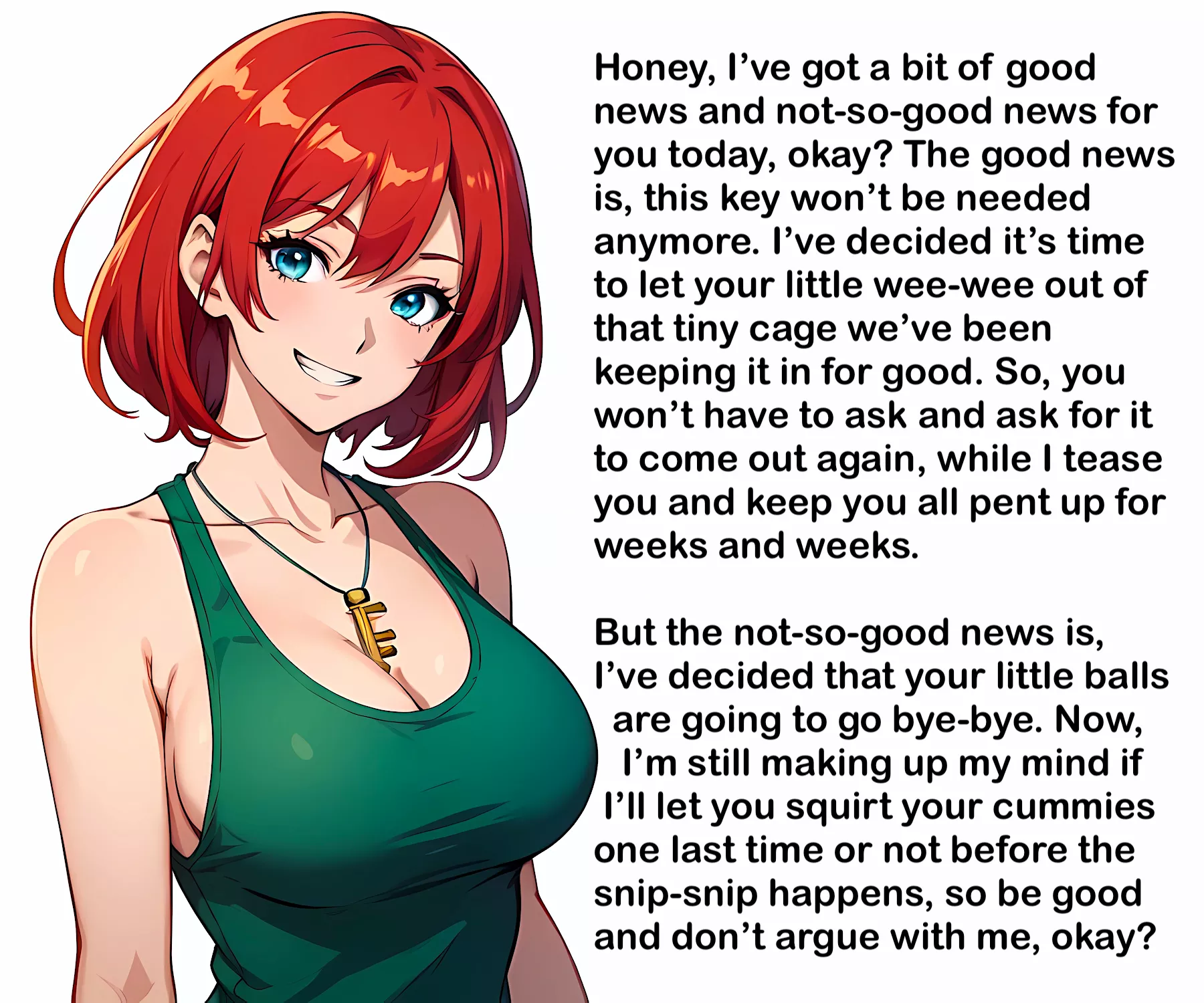 She's got good news and bad news [AI Image]