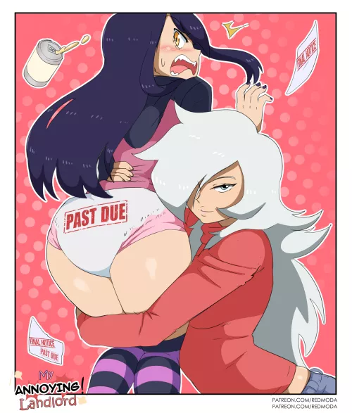 When rents past due (red moda)