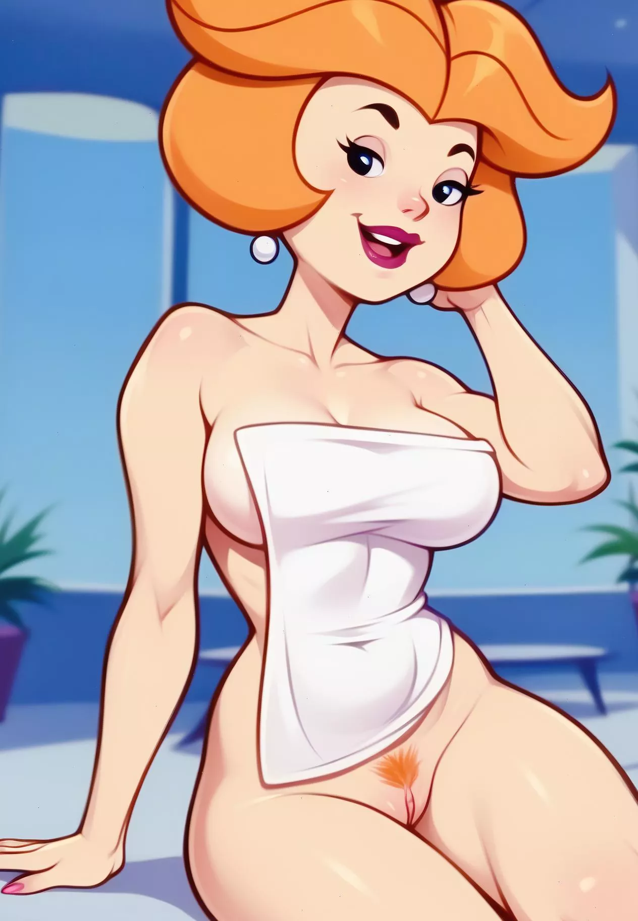After shower. (Jane Jetson)