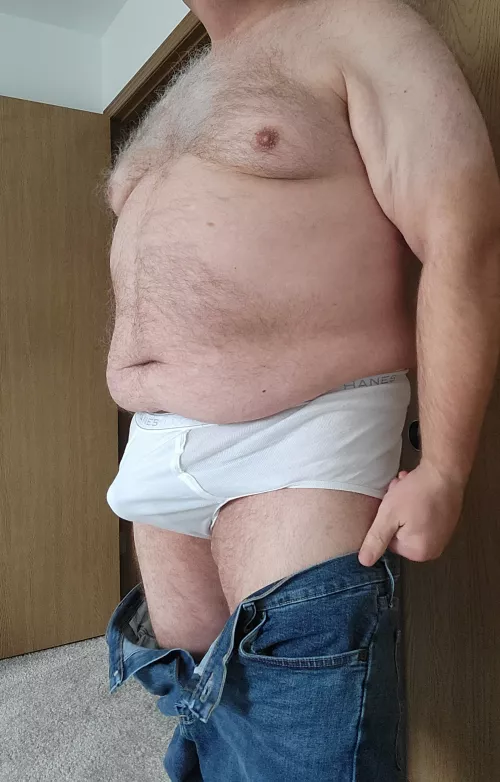 Age 57 tenting my Hanes