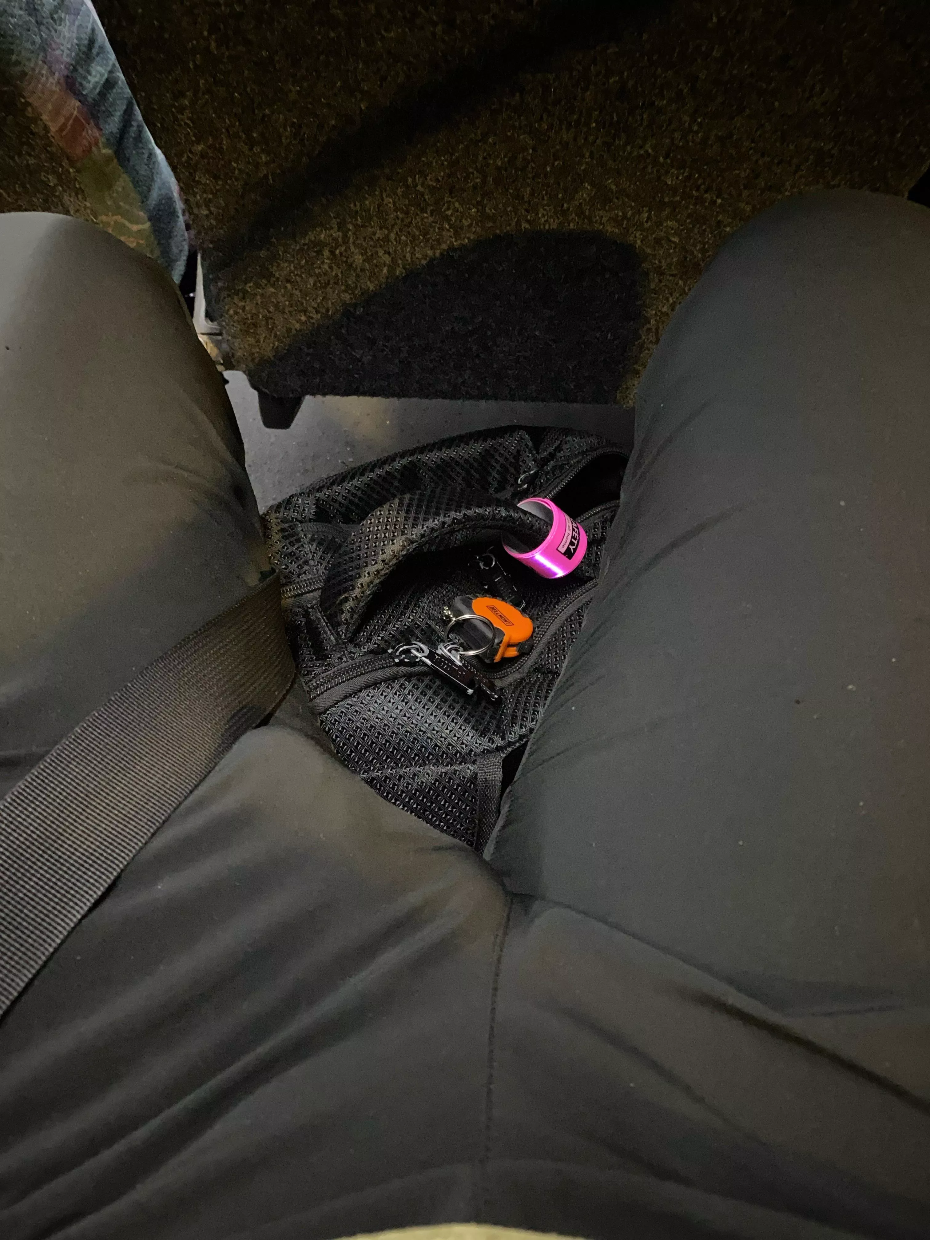 At the back of the bus