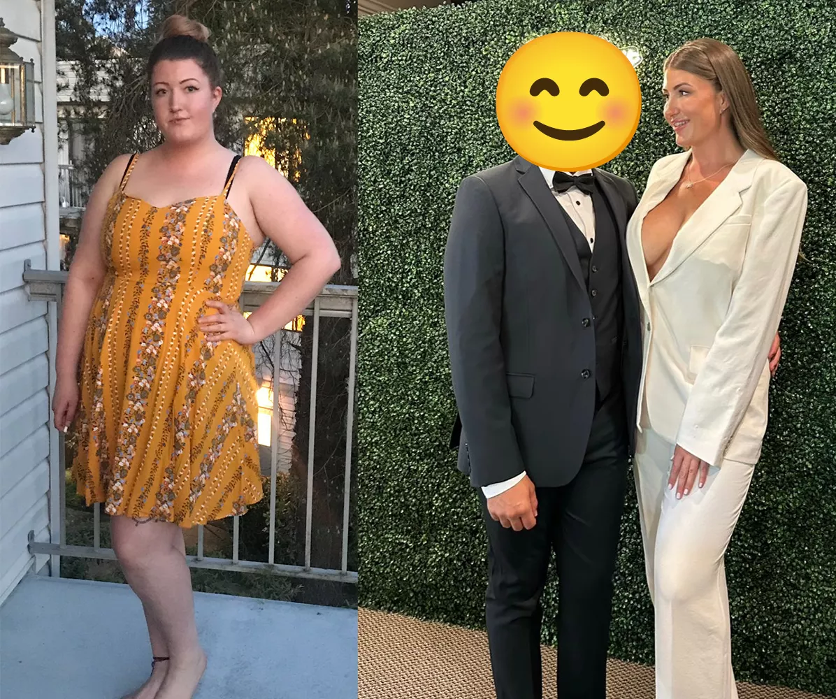 Before and After starting Bimbofication ❤️