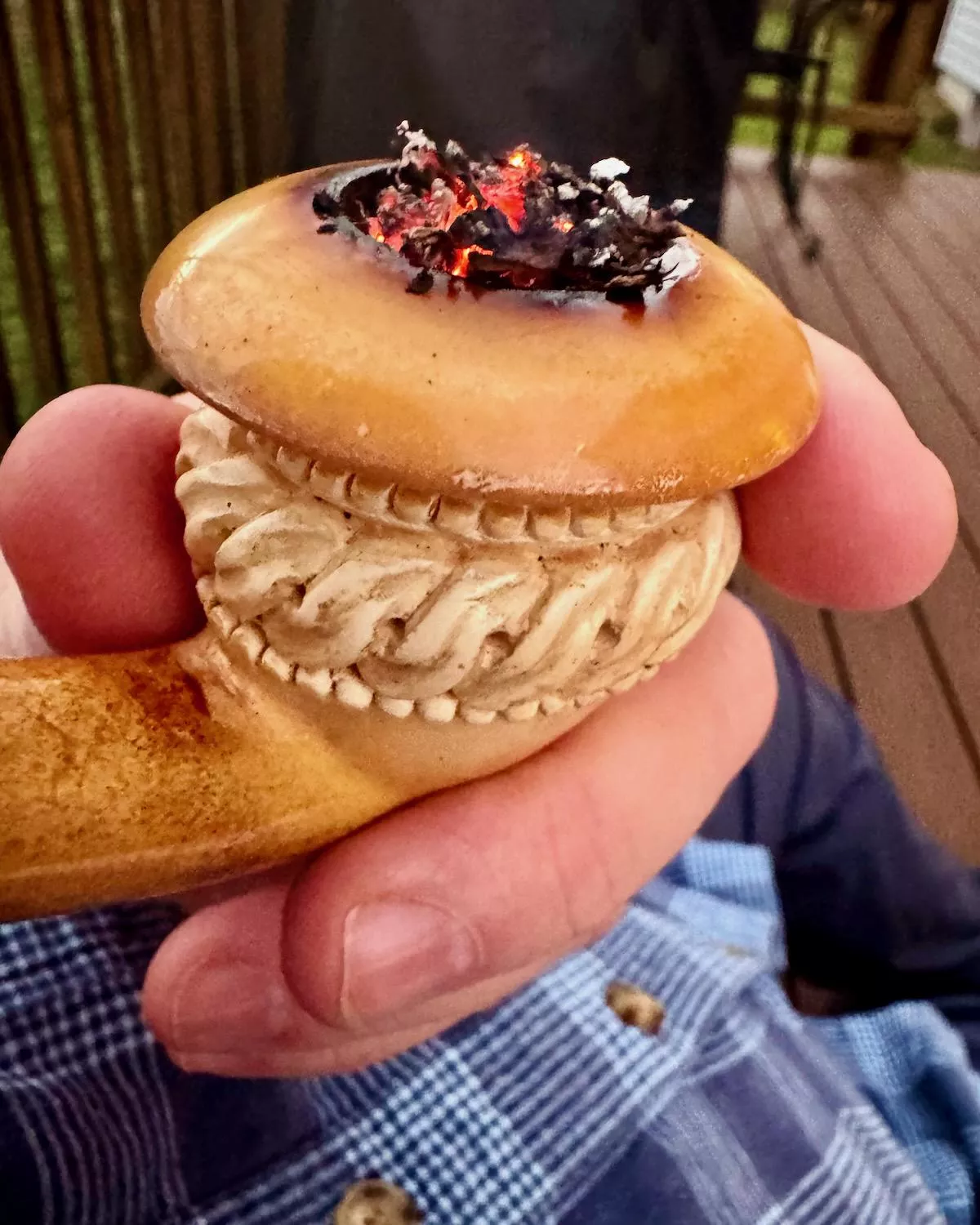 Bengal slices in my meerschaum waiting for the world to end last night...