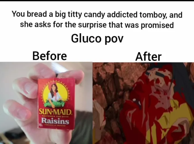 Gluco don't play with her candy