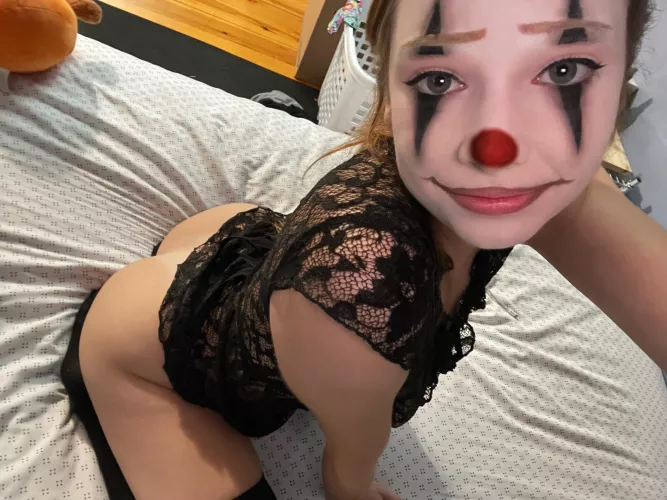 Happy and horny little clown 😊