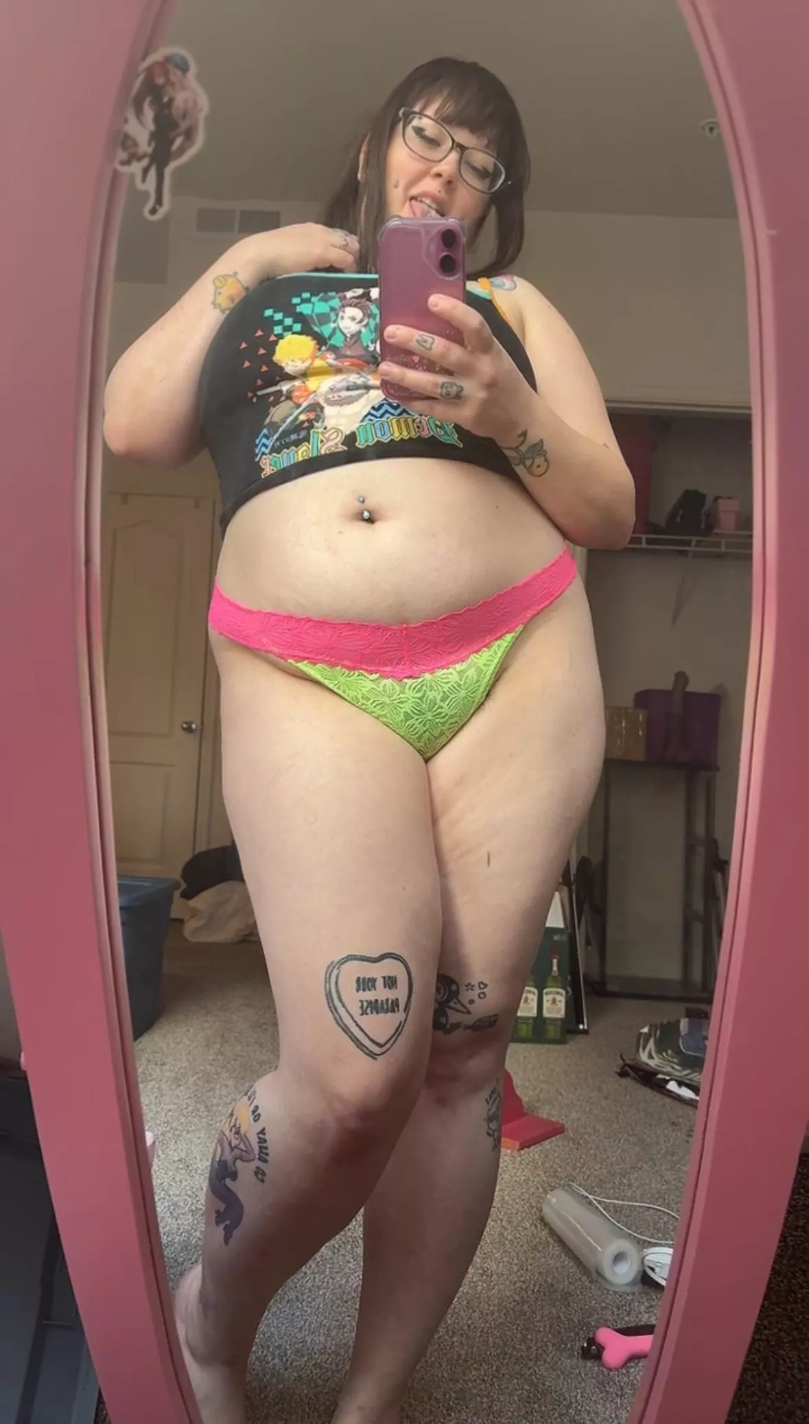Happy to wear some bright panties today! I’ve been wearing black too much 