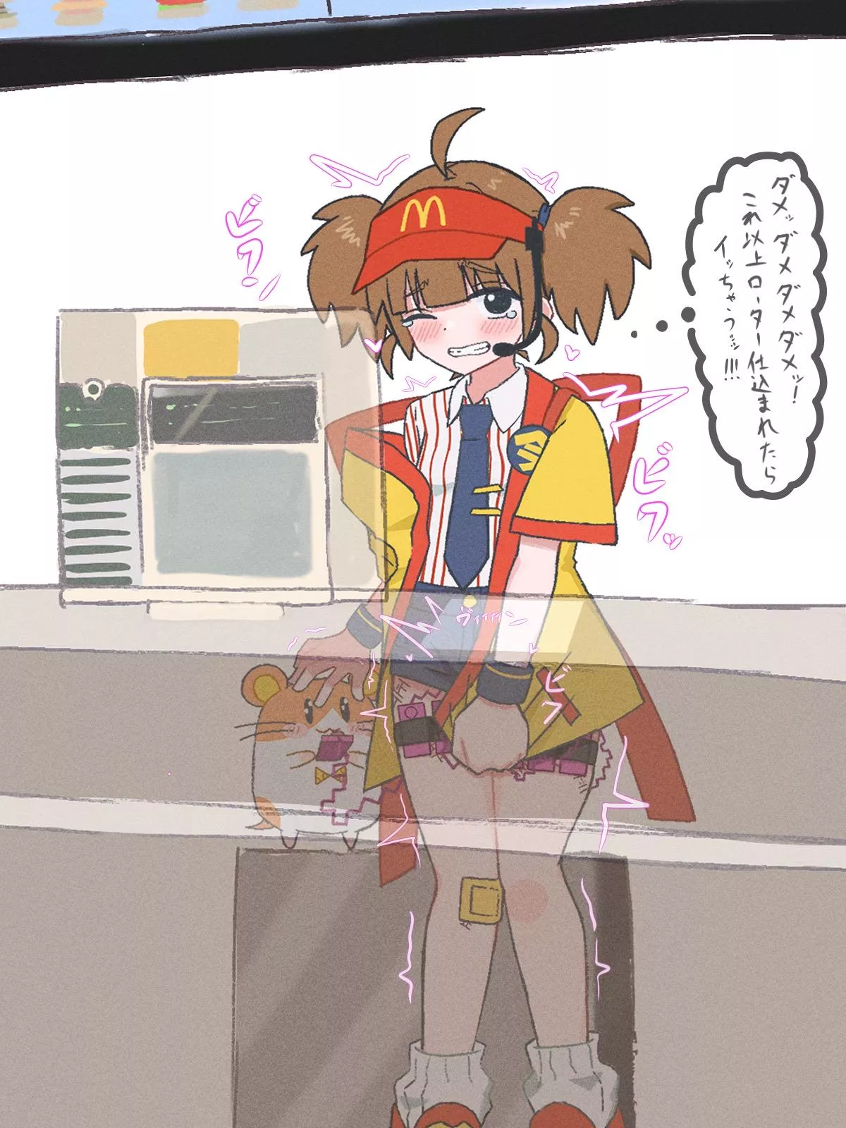 Imadakedabuchitabemi pranked while serving customers (をんばっと) [McDonald's]