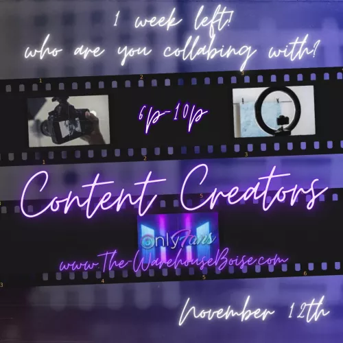 Join us for some networking with photographers and content creators for the first hour, after that the space is yours for photos & video as you see fit.