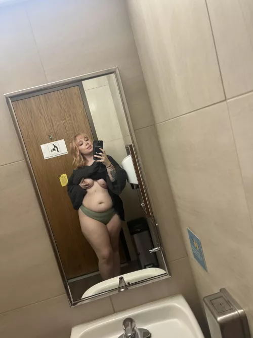 Just playing with my tits at work 🫣