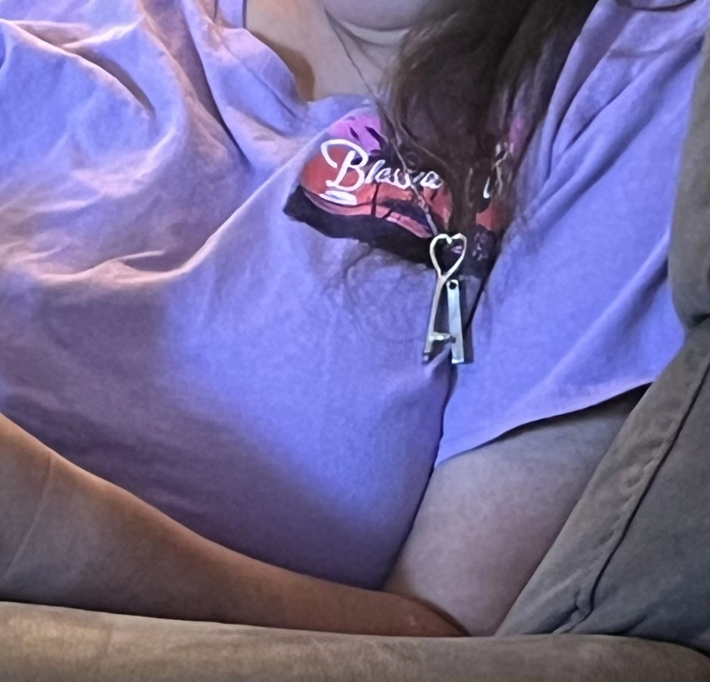 Just sitting in her chair killing time.