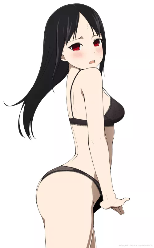 Kaguya Trying On Her Black Lingerie [Kaguya-Sama Love Is War] 