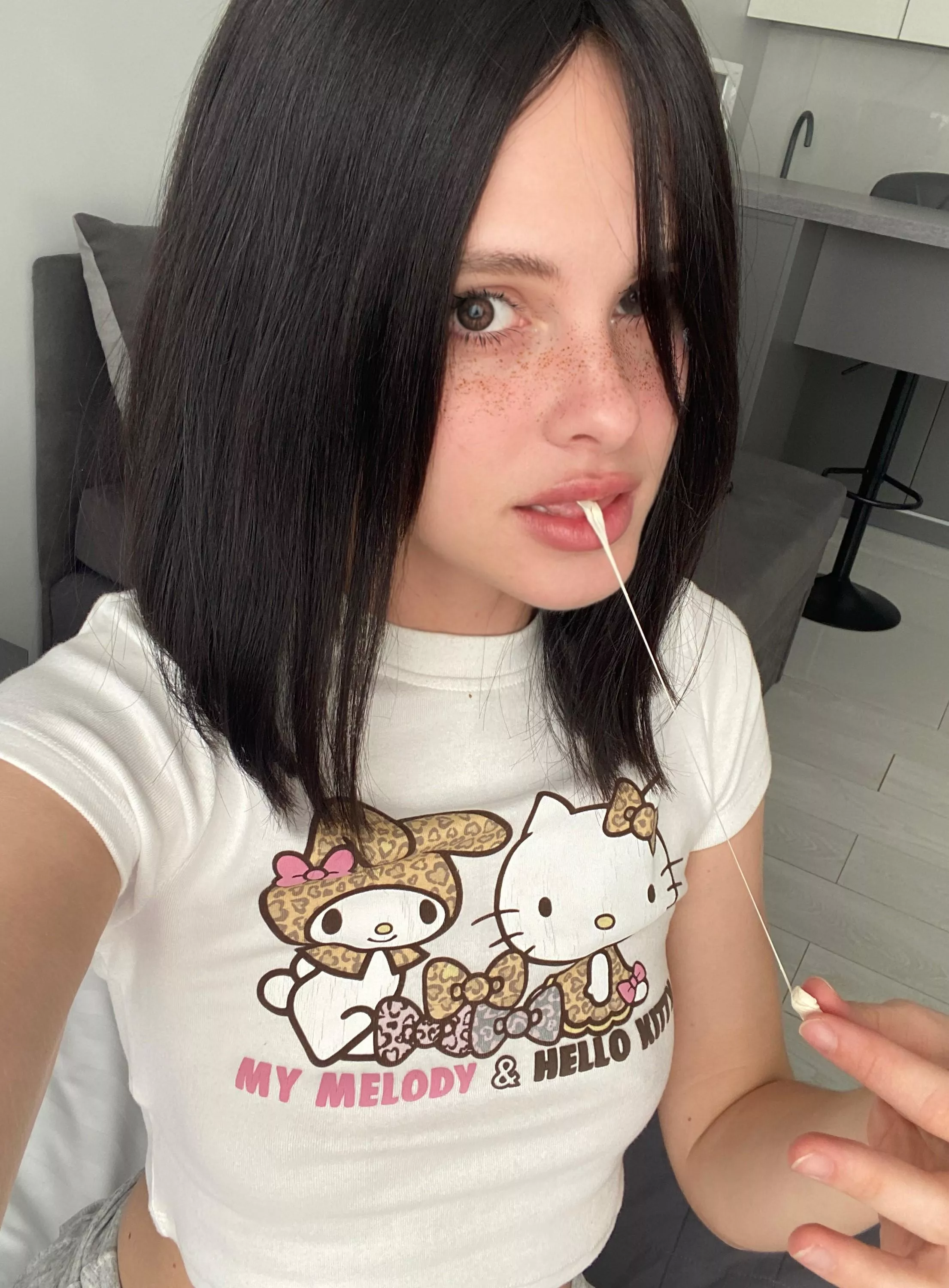 My soft lips are very playful, I wonder where our kisses will take us...)