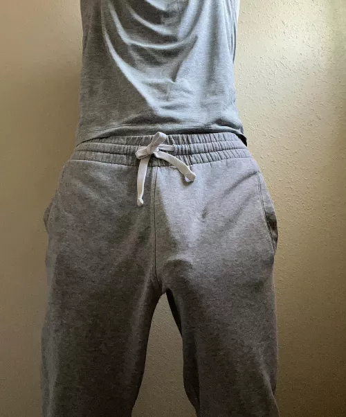 Proper bulge for graysweatpants