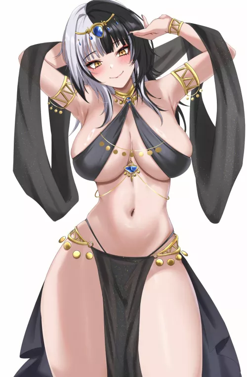 Shiori wearing a belly dancer outfit [Hololive]