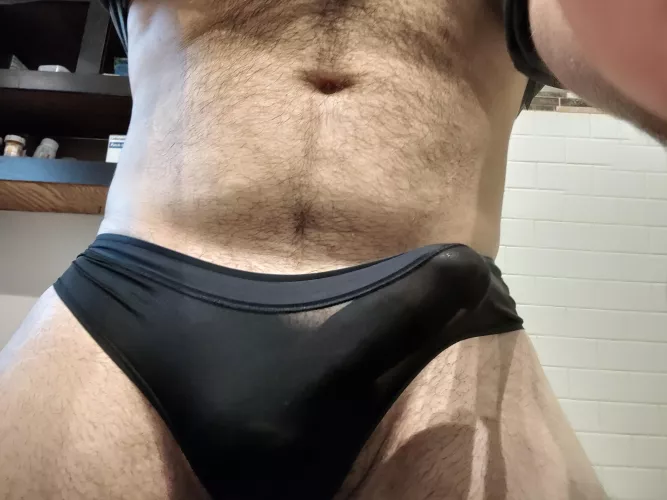 Wife made a rule, if I'm not caged, them I'm wearing her underwear. First time in panties.