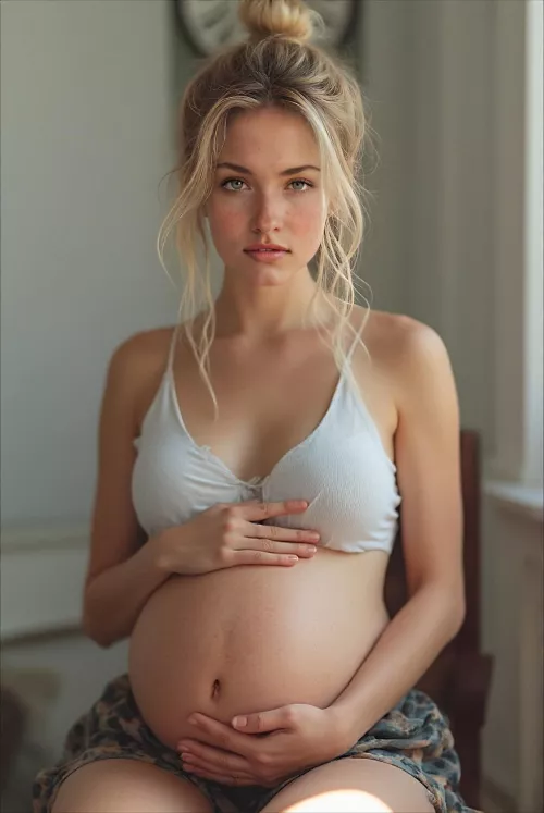 Would you cover my preggo belly in your warm cum ?