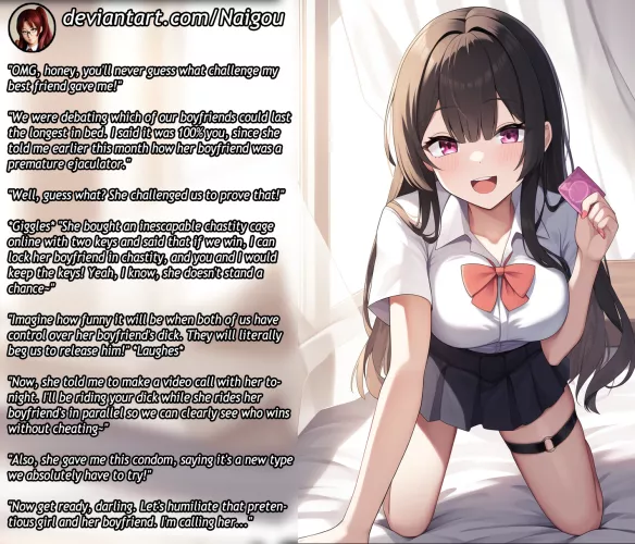 A dangerous bet Part1 [femdom][chastity][friends][school][humiliation]