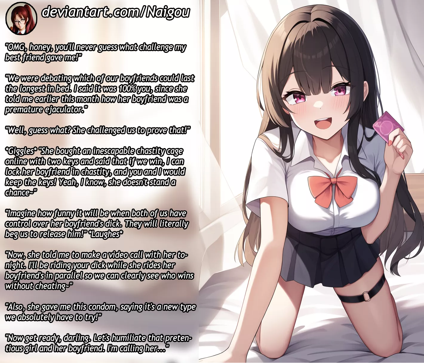 A dangerous bet Part1 [femdom][chastity][friends][school][humiliation]