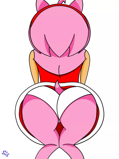 Amy with her strawberry shortcake. (Art by me)