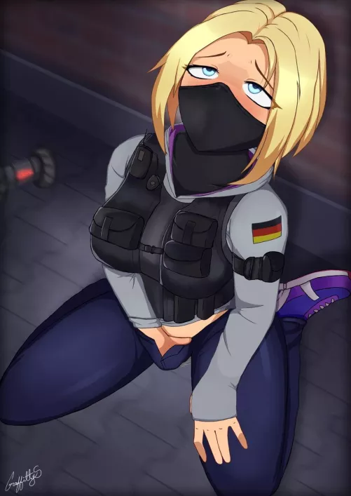 C-Can you please stop stealing all my masks and using them as rags for your sweaty, pre covered cock.. I only have one left and need to wear them on missions.. I won’t be able to focus!~ (Graffitys)